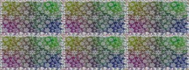 Çiçekli karalama şeklinde Raster çiçek deseni. Gri renkli çiçekler. Yumuşak, bahar çiçekli arka plan.