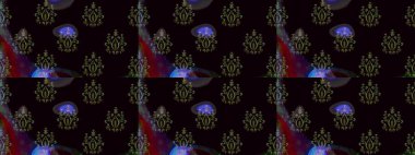 Siyah el çizimi desen. Raster deseni. Sanat, çiçeklere ilham verir ve arka plan bırakır. Karalama çiçekleri kusursuz desen.