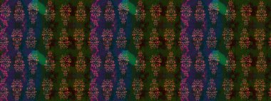 Çiçekli, yapraklı, çiçek desenli eskiz. Raster illüstrasyonu. El çizimi.