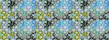 Renkli Bahar Teması eskiz kalıbı. Çiçek deseni. Chichi 'nin kumaş kalıbını çiz. Düz Çiçek Elementleri Tasarımı. Raster illüstrasyonu.