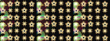 Eski usul. Eskiz geçmişi. Kumaş, tekstil, duvar kağıdı baskısı için. Miles Fleur, süslü püslü bir süs. Raster illüstrasyonu. Tomurcukları papatya çiçekleri olan sevimli bir çiçek deseni..