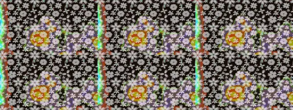 Raster illüstrasyonu. Çizim çiçek deseni duvar kâğıdı olarak kullanılabilir. Siyah renkte çiçekler.