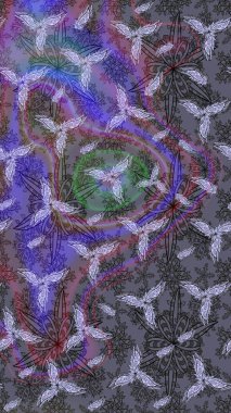 Yumuşak fayans. Raster 'ın taze dokusu. Klasik çiçek desenli. Paketleme, tekstil, duvar kâğıdı için çiçek eskizi. Yumuşak pamuk tasarımı.