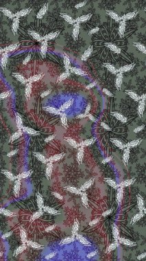 Çiçekli çizim şekli. Düz Çiçek Elementleri Tasarımı. Renkli Bahar Teması eskiz kalıbı. Gri renkli çiçekler.