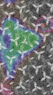 Doğa. Çiçek kompozisyonu. - Gri çiçekler. Çiçek arkaplan. Küçük çiçekte güzel bir desen var. Raster deseni. Çiçek kolajı.