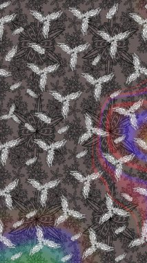 Raster illüstrasyonu. Şatafatlı bahar bahçesi dokusu. Çiçek deseni. Çiçek çizimi arkaplanı.