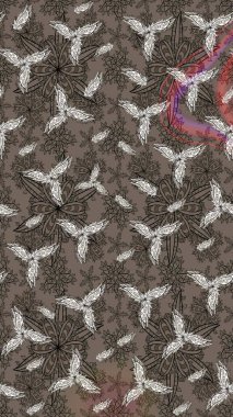 Tekrar eden çiçek arkaplanı, zarif kahverengi çiçek duvar kağıdı. Kahverengi renkler üzerine çiçek desenli çizimler, el yapımı papatyalar, papatyalar..