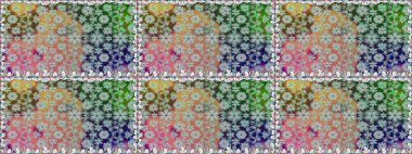 Küçük çiçekteki kusursuz desen. Güzel kumaş deseni. Raster illüstrasyonu. Güzel çiçek arkaplanı..