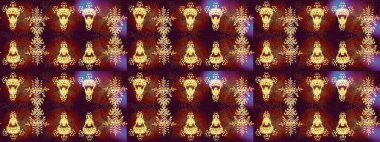 Yeni yıl kar tanesi. Soyut kar tanesi raster desenli altın renkler. Düz kar karalama ikonları, kar taneleri silueti Noel afişi için, kartlar.