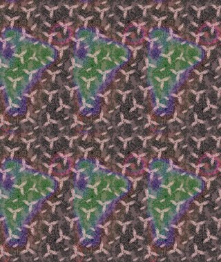 Raster illüstrasyonundaki çiçek desenli çizim. Kahverengi renkte çiçekler.