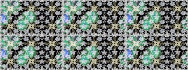 Siyah renkli çiçeklerle kusursuz çiçek deseni. Suluboya tarzında siyah renkte çiçekler.