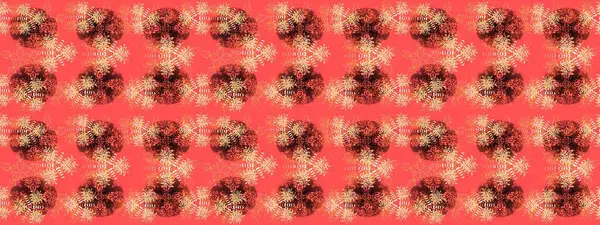 Noel ve yeni yıl moda baskıları için tatil tasarımı. Pembe, turuncu ve kahverengi renkler. Raster illüstrasyonu. Kar tanelerinin soyut arkaplanlı Noel deseni.