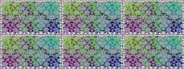 Gri renkli etnik çiçeklerle kusursuz bir desen. Raster Çiçek İllüstrasyonu güzel tekstil..