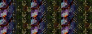 Raster illüstrasyonu. Klasik çiçek tasarımı elementleri. Gri kıvırcık çiçekler gri renkte şekillenir.