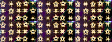 Noel ve yeni yıl moda baskıları için tatil tasarımı. Kar tanelerinin soyut arkaplanlı Noel şablonu. Raster illüstrasyonu. Kahverengi, siyah ve mor kar taneleri. Renkler.