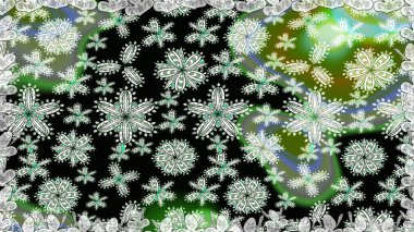 Siyah renkte çiçekler. Renkli Bahar Temalı, pürüzsüz bir arka plan. Düz Çiçek Elementleri Tasarım Raster illüstrasyonu. Çiçekli, suluboya desenli kusursuz çiçek deseni.