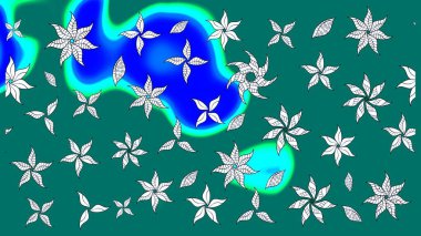 Raster Hip kumaş deseni. Eskiz Vintage Çiçek Deseni.