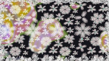 Arkaplan dokusu, duvar kağıdı, çiçek temalı gri renkler. Soyut etnik raster kusursuz desen. Kabile sanatı boho baskısı, klasik çiçek arkaplanı.