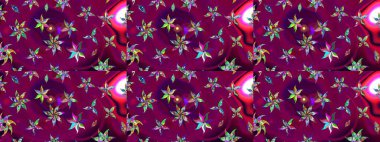 Elle boyanmış suluboya resim çizimleri, çiçekler ve bitkiler. Mor, kahverengi ve kırmızı renkte çiçekler.