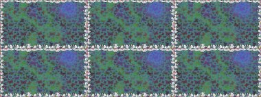 Tekstil, duvar kâğıtları, web sayfası arkaplanları ve yüzey dokuları için mükemmel. Tropikal temalı kelebek deseni. Raster illüstrasyonu. Yeşil, mavi ve gri renkli şirin kelebek deseni