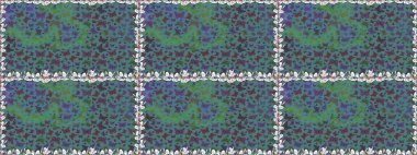 Raster geleneksel halk dekoru mavi arka planda giyim tasarımı için. Sevimli moda kelebekler.