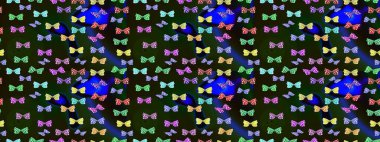 Gri arka planda renkli kelebeğin çizim şekli. Karala, karala, karala. Raster. Gri renkli resim.