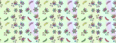 Nötr, bej ve gri renklerde kar tanelerinden oluşan kış deseni. Kış konsepti Düz yatıyordu. Raster illüstrasyonu.