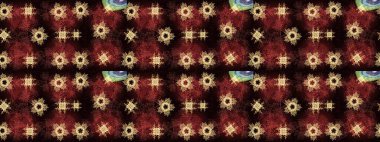Çiçek kiremitleri. Altın elementlerle siyah, kahverengi ve kırmızı renklerde altın desen. Eskiz desenli oryantal süs. Raster altın tekstil baskısı. İslam tasarımı.