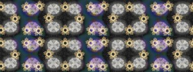 Gri, nötr ve yeşil renkler ve kar taneleri. Renkli arka planda izole tatlı kar taneleri. Raster illüstrasyonu.