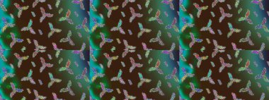 Soyut mandala ya da tuhaf kar tanesi çizgisi sanat tasarımı. Raster illüstrasyonu. Renkli arka planda izole tatlı kar taneleri.