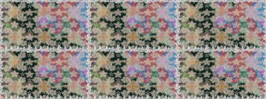 Tarafsız renklerde bahar çiçekleri. Raster illüstrasyonu. Raster çiçek desenli ve çiçekli..