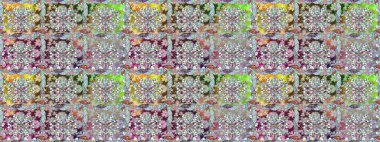 Tropik, dikişsiz çiçek deseni. Raster illüstrasyonu. Tarafsız renklerde çiçekler.