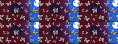 Kahverengi renkleri yakından izle. Sanat retro seramik seramik tasarım tarzında serbest ve doğrusal el çizimi logo. Şirin yaban sineği altıgenleri yavaşça kahverengi arkaplanda izole edilmiş..