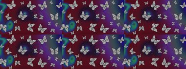 Güzel kelebek resimlerini renklendir. Kağıt, kumaş, ambalaj kağıdı ve duvar kağıdı tasarımı için güzel bir arka plan. Raster illüstrasyonu. Çizim.