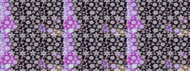 Gri kıvırcık çiçekler gri renkte şekillenir. Raster illüstrasyonu. Klasik çiçek tasarım elementleri.