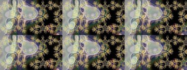 Raster illüstrasyonu. Küçük çiçekteki sevimli çiçek deseni. Gri renkte yaz çiçekleri. Raster deseni.