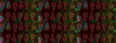 Siyah renkli çiçekler. Gömlek baskısı için çiçek boyası. Çiçek eskiz kalıbı geçmişi.