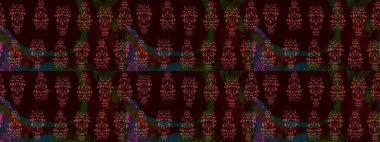 Çizgi çizimi kalıbı. Raster Moda kumaş deseni. Şirin çiçekler..