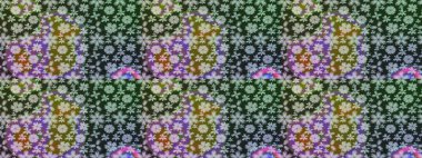 Küçük bir çiçekte eskiz deseni. Güzel kumaş deseni. Raster illüstrasyonu. Güzel çiçek arkaplanı..