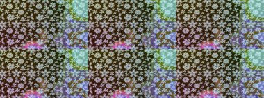 Kahverengi renkli etnik çiçeklerin olduğu zarif bir eskiz modeli. Raster Çiçek İllüstrasyonu güzel tekstil..