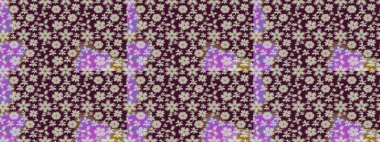 Raster deseni. Çiçekli çiçek deseni, suluboya. Küçük çiçekte güzel bir çiçek deseni..