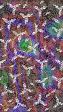 Kahverengi renkli çiçekler. Elle boyanmış suluboya resim çizimi çiçekler ve bitkiler.