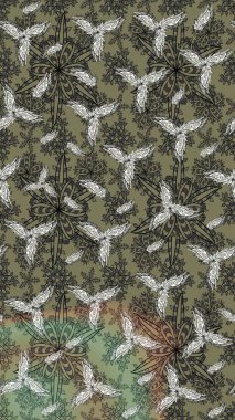 Eskiz Vintage Çiçek Deseni. Raster Kalça dokusu deseni.