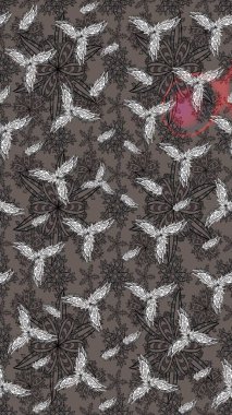 Tekstil veya kitap kapakları, imalat, duvar kağıtları, baskı, hediye paketi ve yapıştırma kitabı için çiçek eskizi geçmişi. Küçük çaplı çiçeklerdeki basit şirin desenler. Raster illüstrasyonu.