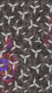 Çiçek deseni duvar kağıdı, desen dolguları ve web sayfası arka planı için kullanılabilir. Süslü zentangle çizim dokusu, soyut çiçeklerle süslenmiş. Şekillendirilmiş çiçekli çizim deseni.