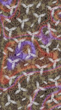 El çizimi Raster çizimi. Parlak elementlerin. Çizim çiçek deseni duvar kağıdı, web sitesi arkaplanı, paket kağıdı, davetiye, broşür, pankart veya web sitesi için kullanılabilir.