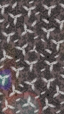 Raster illüstrasyonu. Kahverengi renklerde. Anti-stres için Raster soyut şablon sayfası.