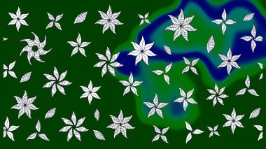 Küçük çiçekte güzel bir desen. Çiçekli bahar çiçekleri. Moda baskıları için zarif bir şablon. Robot resim. Motley illüstrasyonu. Küçük renkli çiçekler..