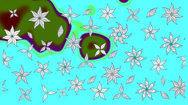 Simple cute pattern in small-scale flowers. Raster illustration. Floral sketch background for textile or book covers, manufacturing, wallpapers, print, gift wrap and scrapbooking.