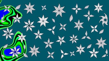 Raster Moda kumaş deseni. Şirin çiçekler. Çizgi çizimi deseni.